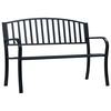 vidaXL Banc de jardin 125 cm Noir Acier