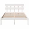 vidaXL Cadre de lit Blanc 140 x 190 cm Bois de pin massif