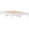 vidaXL Cadre de lit sans matelas blanc 150x200 cm bois de pin massif