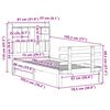 vidaXL Lit biblioth&egrave;que sans matelas 75x190 cm bois de pin massif