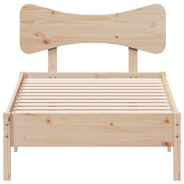 vidaXL Cadre de lit sans matelas 75x190 cm bois de pin massif