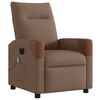 vidaXL Fauteuil inclinable de massage &eacute;lectrique marron tissu