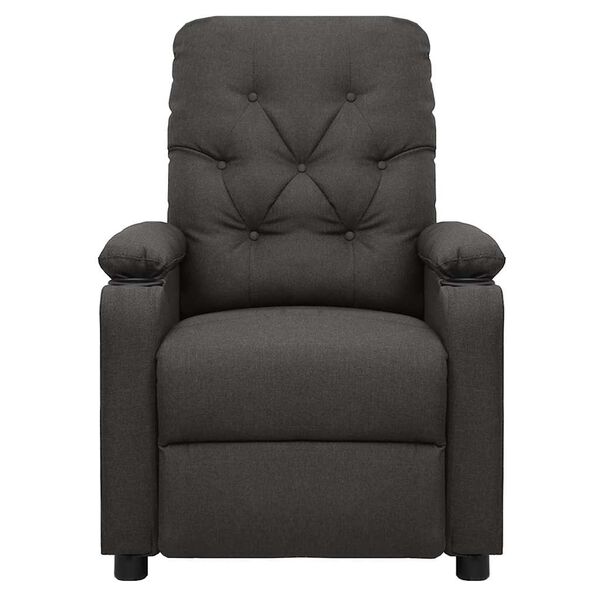 vidaXL Fauteuil Gris fonc&eacute; Tissu