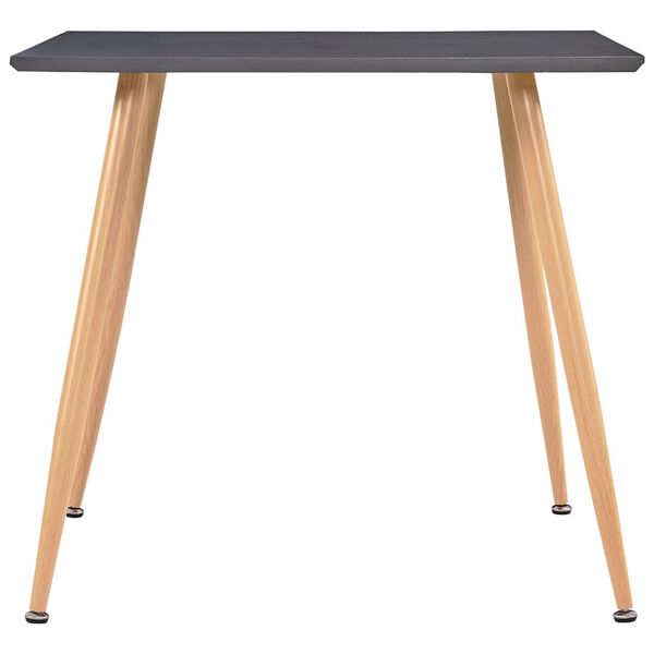 vidaXL Table de salle à manger Gris et chêne 80,5x80,5x73 cm MDF