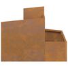 vidaXL Cache-pot de jardin Marron 60 x 60 x 50 cm Acier patin&eacute;