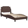 vidaXL Cadre de lit sans matelas Zadar marron 100x200 cm similicuir