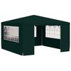 vidaXL Tente de r&eacute;ception et parois lat&eacute;rales 4x4 m Vert 90 g/m&sup2;