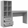 vidaXL Bureau avec tiroir 2 pcs Gris Sonoma