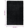 vidaXL Tapis shaggy à poils hauts Noir 160x230 cm 50 mm