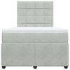 vidaXL Sommier &agrave; lattes de lit et matelas Gris clair 120x200cm Velours