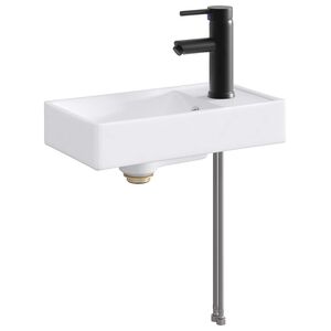 vidaXL Lavabo de salle de bains Noir Mat 40,5 x 22,5 x 11,5 cm m&eacute;tal