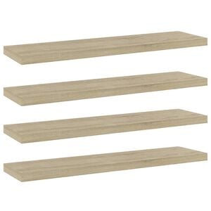 vidaXL Panneau de biblioth&egrave;que 4 pcs ch&ecirc;ne sonoma bois d&rsquo;ing&eacute;nierie