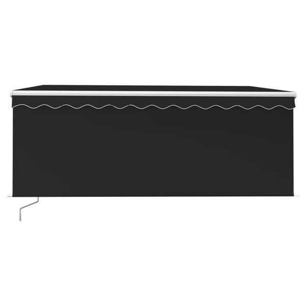 vidaXL Auvent manuel r&eacute;tractable avec store 3x2,5 m Anthracite