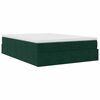 vidaXL Cadre de lit ottoman avec matelas vert fonc&eacute; 140x190 cm velours