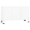 vidaXL Buffet industriel Blanc 105x35x62 cm Métal et verre