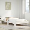 vidaXL Cadre de lit sans matelas blanc 75x190 cm bois de pin massif