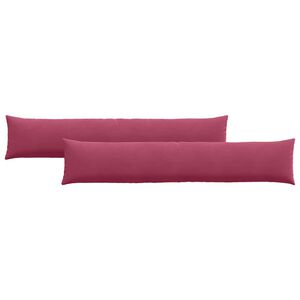 vidaXL Coussins de canap&eacute; 2 pcs Bordeaux 200 x 40 cm