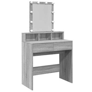 vidaXL Coiffeuse avec LED sonoma gris 80x41x144,5 cm