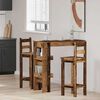 vidaXL Table bar mural vieux bois 102x45x103,5 cm bois d'ingénierie