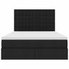 vidaXL Lit avec rangement et matelas Noir 140 x 190 cm Polyester