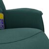 vidaXL Fauteuil inclinable de massage et repose-pieds vert foncé tissu