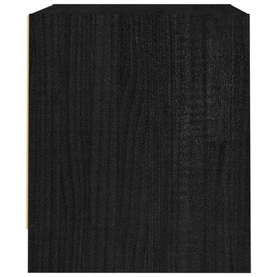 vidaXL Tables de chevet 2 pcs Noir 40x30,5x35,5 cm Bois de pin solide