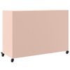 vidaXL Buffet rose 100,5x39x72 cm acier