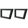 vidaXL Supports d'&eacute;tag&egrave;res pour lavabo 2 pcs noir trap&egrave;ze acier