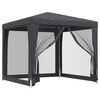 vidaXL Tente de f&ecirc;te 4 parois lat&eacute;rales en maille Anthracite 2.5x2.5 m