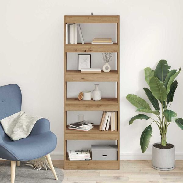 vidaXL Biblioth&egrave;que ch&ecirc;ne artisanal 60 x 30 x 166 cm Bois d'ing&eacute;nierie