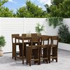 vidaXL Ensemble de bar de jardin 7 pcs marron miel bois de pin massif