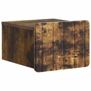 vidaXL Cabinet de chevet mural Ch&ecirc;ne fum&eacute; 33 x 34,5 x 24 cm