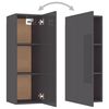 vidaXL Meubles TV 2 pcs Gris brillant 30,5x30x90 cm Bois d’ingénierie