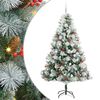 vidaXL Sapin de No&euml;l artificiel Vert et blanc 210 cm