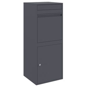 vidaXL Bo&icirc;te de d&eacute;p&ocirc;t de colis Anthracite 41 x 38 x 103 cm Acier