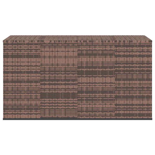 vidaXL Boîte à coussins de jardin Résine tressée 194x100x103 cm Marron