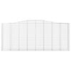 vidaXL Paniers à gabions arqués 9 pcs 400x50x160/180 cm fer galvanisé