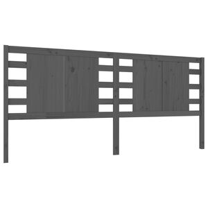 vidaXL T&ecirc;te de lit Gris 126x4x100 cm Bois massif de pin