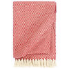 vidaXL Couverture en coton 125x150 cm Rouge