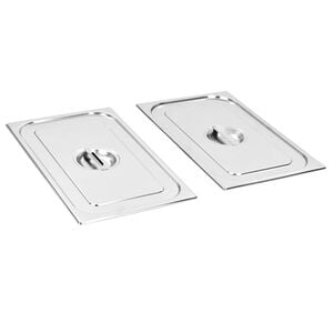 vidaXL Couvercles de plateau 2 pcs GN 1/1 Acier inoxydable