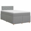 vidaXL Lit boxspring avec matelas Gris clair 120 x 190 cm Tissu
