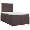 vidaXL Lit boxspring avec matelas Marron fonc&eacute; 120 x 190 cm Tissu