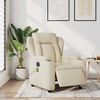 vidaXL Fauteuil inclinable de massage électrique crème tissu
