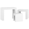 vidaXL Tables basses gigognes 3 pcs Blanc Bois d’ingénierie
