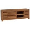 vidaXL Meuble tv 110 x 30 x 40 cm Naturel Bois de teck massif