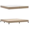 vidaXL Cadre de lit avec matelas Cappuccino 200 x 200 cm tissu