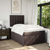 vidaXL Sommier &agrave; lattes de lit et matelas marron fonc&eacute; 120x190cm tissu