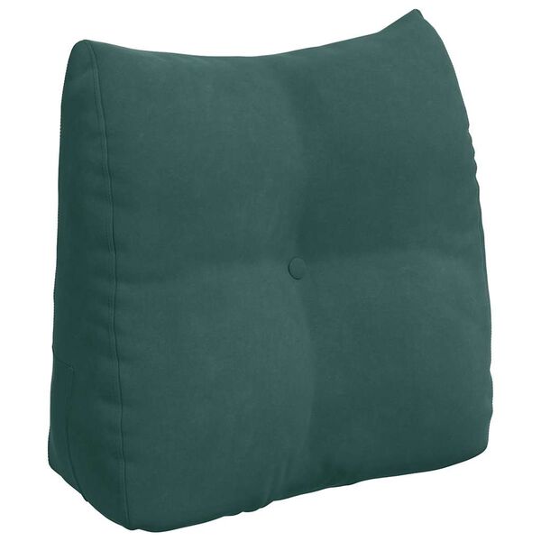 vidaXL Coussin de Dos Vert fonc&eacute; 45 x 24 x 50 cm Velours