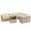 vidaXL Salon de jardin avec coussins 10 pcs beige r&eacute;sine tress&eacute;e