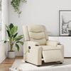 vidaXL Fauteuil de massage inclinable électrique crème similicuir